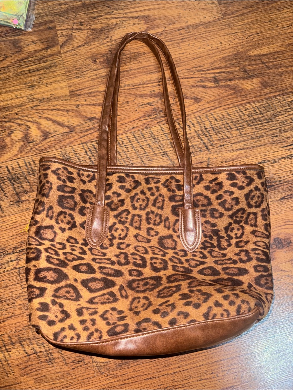 Leopard Print Brown Tote Bag - Stylish Women's Shoulder Bag 43.M5
